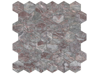 Sereno Burgundy Hexagon 2" Tile & Stone by Anatolia Tile