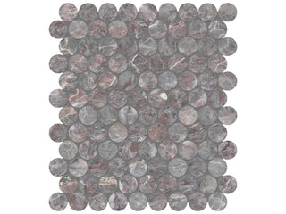 Sereno Burgundy Penny Round Tile & Stone by Anatolia Tile