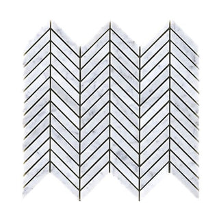 Statuario Chevron by Happy Floors