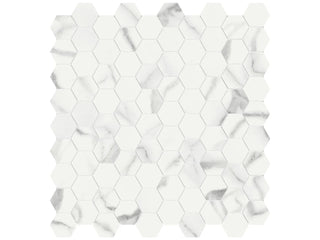 Statuario Venato 1.25" Hexagon Tile & Stone by Anatolia Tile