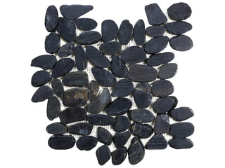 Tahitian Black Sand Flat Pebble Tile & Stone by Anatolia Tile