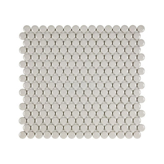 TAUPE GLOSSY 3/4 INCH PENNY ROUND PORC MOS Tile & Stone by Anthology Tile