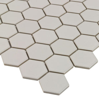 TAUPE MATTE 2 INCH HEX PORC MOS Tile & Stone by Anthology Tile
