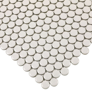 TAUPE MATTE 3/4 INCH PENNY ROUND PORC MOS Tile & Stone by Anthology Tile