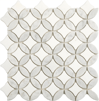 Thassos + Carrara Superellipse by Happy Floors
