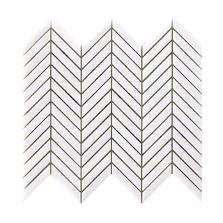 Thassos Chevron by Happy Floors