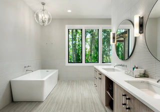 Tile in Marmo Khaki Vinyl by DH Floors