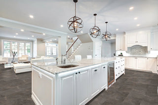Tile with IGT in Emperador Dark Vinyl by DH Floors