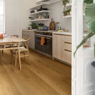 Toffee brown oak extra matt Engineered Hardwood by Quickstep