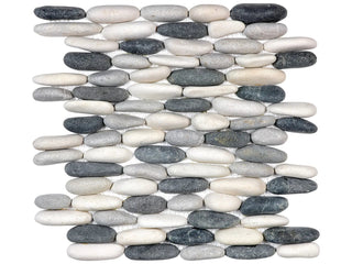Tranquil Cool Blend Stacked Pebble Tile & Stone by Anatolia Tile