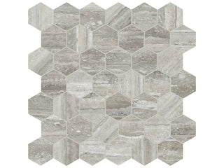 Travertino Instrata 2" Hexagon Polished Tile & Stone by Anatolia Tile