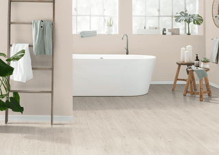 White Berdal Oak Water Resistant Laminate by Egger