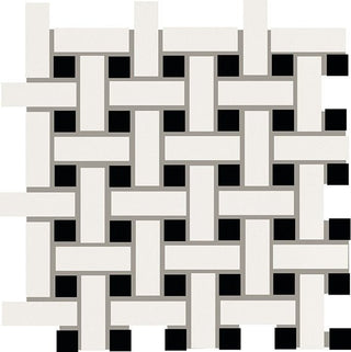 White / Black / Matte Basketweave Tile & Stone by American Olean