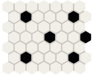 White / Black / Matte Hexagon Tile & Stone by American Olean