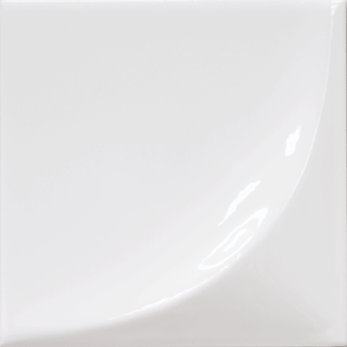 White Curve Glossy 6x6 by Happy Floors