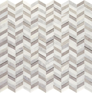 White & Gray Blend Chevron Tile & Stone by American Olean