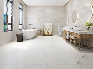 WHITE - GREY Waterproof Rigid core Vinyl Flooring Vinyl by Nu Floor