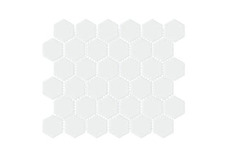 White Grip Hexagon (12.5x11 Sheet) by Happy Floors