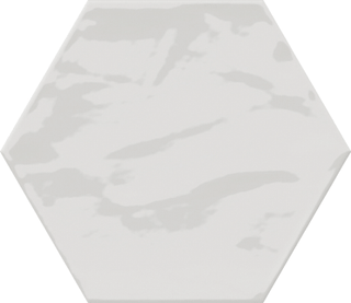 White Hex Glossy 6x7 by Happy Floors