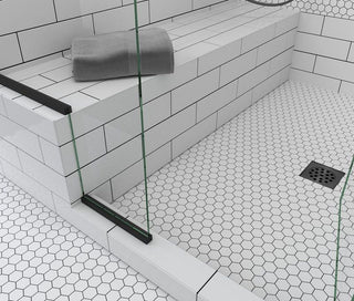 WHITE MATTE 2 INCH HEX PORC MOS Tile & Stone by Anthology Tile