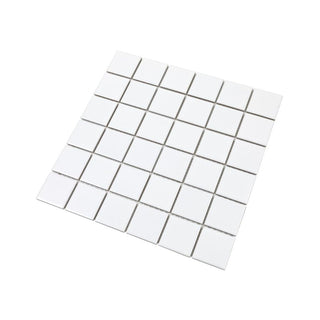 WHITE MATTE 2X2 SQUARE PORC MOS Tile & Stone by Anthology Tile