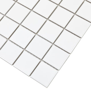 WHITE MATTE 2X2 SQUARE PORC MOS Tile & Stone by Anthology Tile