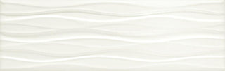 White Rectangle Wave Tile & Stone by American Olean