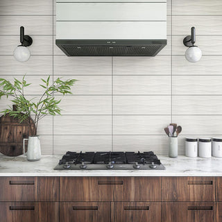 White Rectangle Wave Tile & Stone by American Olean