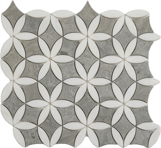 Wooden Silver + Paper White Flora by Happy Floors