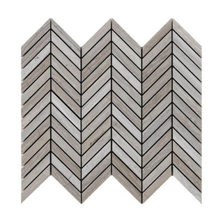 Wooden White Chevron by Happy Floors