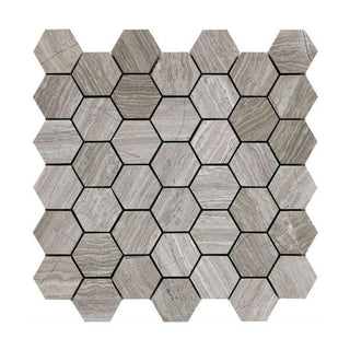 Wooden White Hexagon by Happy Floors